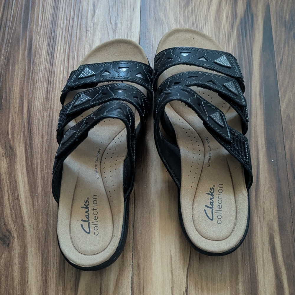 Clarks Laurieann Emma Women's Leather Flat Sandals - Picture 5 of 5